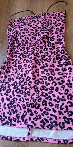 Vestido da Cloud Pink onças P