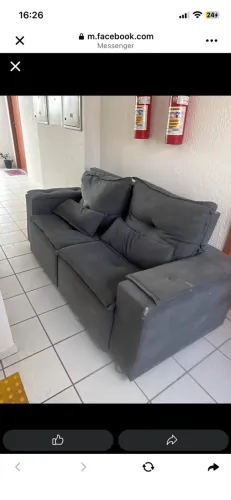 Sofá cinza retrátil 500