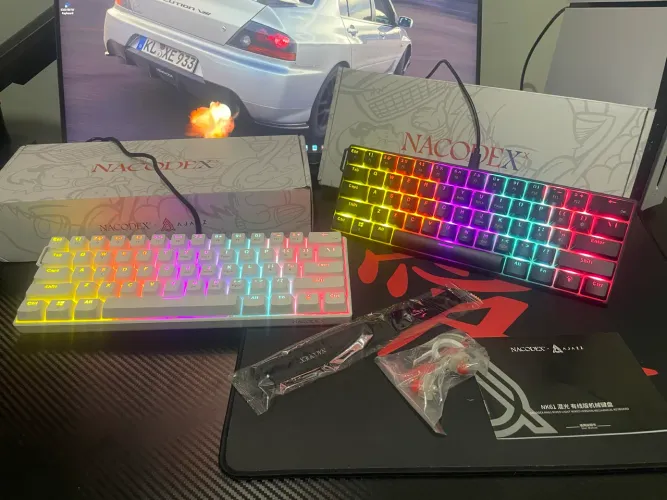 Teclado Mecânico Gamer Ajazz NK61 60% RGB | Switch Red | Compacto e Rápido
