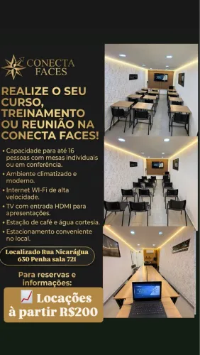 Aluguel de sala por horas ou diária eventos