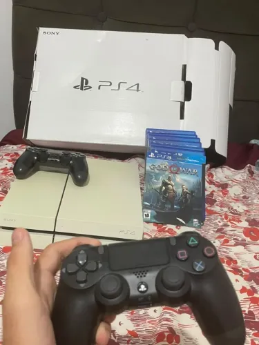 Playstation 4 Branco na caixa 9 jogos mídia fisica