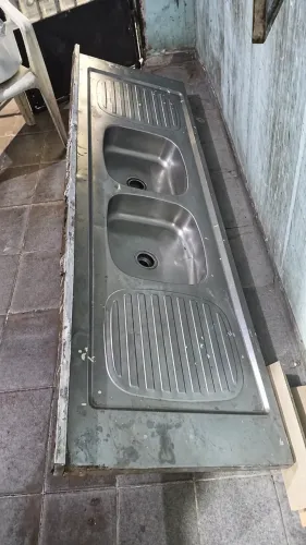 Pia Inox Dupla Grande (2m x 60cm *81