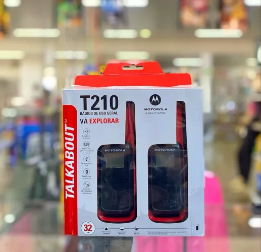 Rádio Comunicador Talkabaut Motorola T210 com 2 - Lacrado