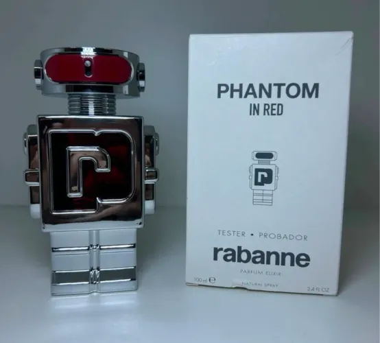 Tester Paco Rabanne Phantom In Red Parfum Elixir 100ml Masculino