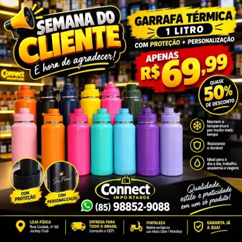 Garrafa térmica personalizada 1lt