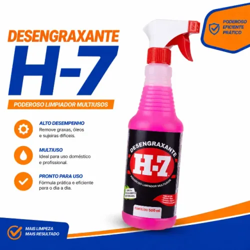Desengraxante H-7 Multiuso Limpeza Pesada 500ml