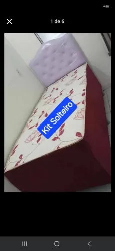 Cama box de solteiro molas enssacadas