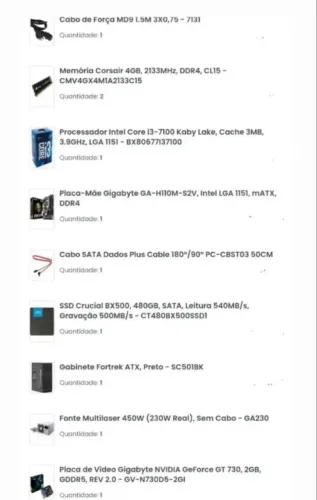 PC / Computador com placa de video e SSD