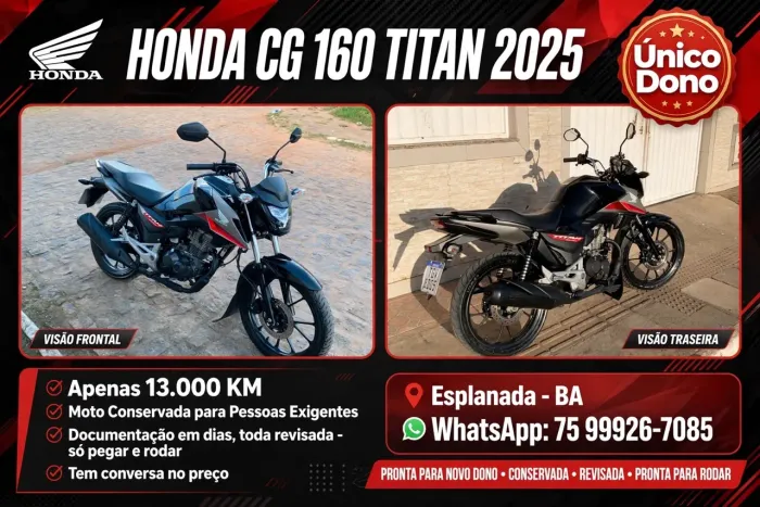 *HONDA CG TITAN 160 2025 CONSERVADA*
