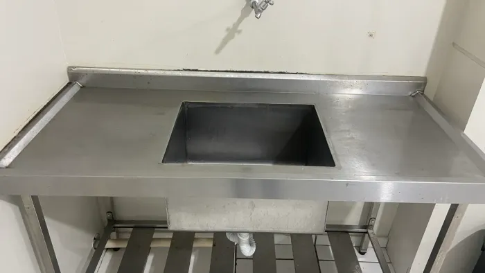 Pia inox cuba funda 140x60