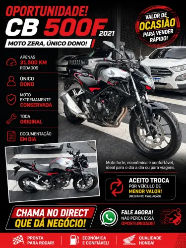 CB 500F 2021 - OPORTUNIDADE!