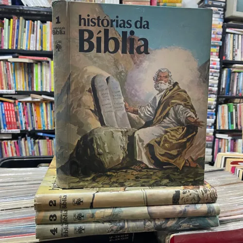 Histórias da Bíblia 4 volumes coleção enciclopédia abril cultural