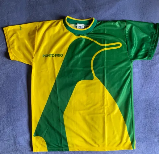 Camisa futebol ponto frio verde amarelo