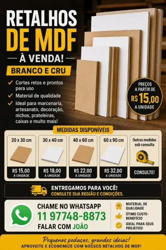 Retalhos de MDF