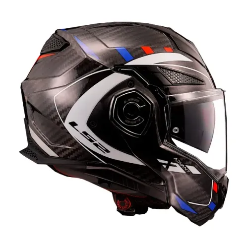 Capacete LS2 FF901 Advant X Carbon Future Branco/Azul/Vermelho