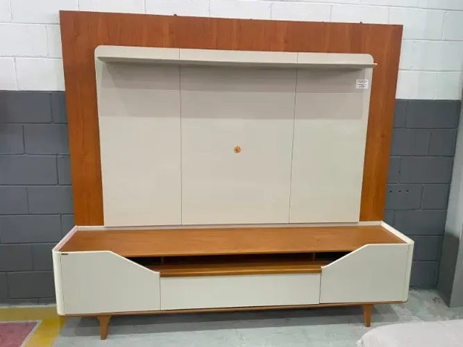 Painel e Rack Nature Offwhite ÚLTIMA PEÇA