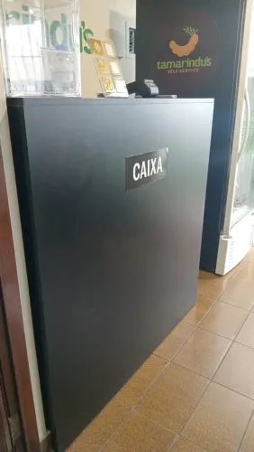 BALCÃO MADEIRA PARA CAIXA/RECEPÇÃO