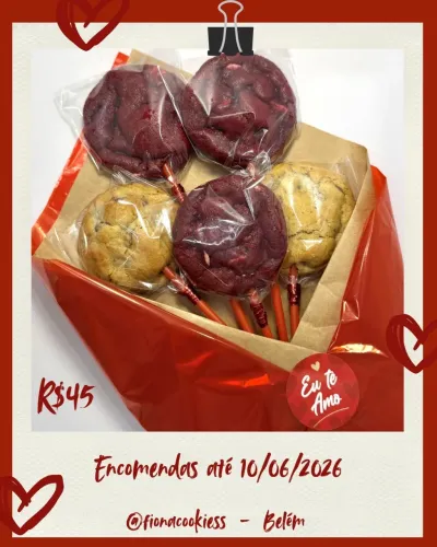 BUQUÊ DE COOKIES - PRESENTE PERFEITO PARA O DIA DOS NAMORADOS ?