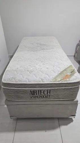 2 camas box baú + colchão