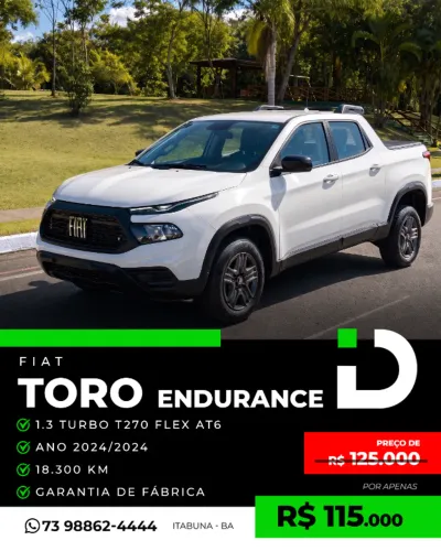 Fiat Toro Endurance 1.3 T270 4X2 Flex AUT 2024