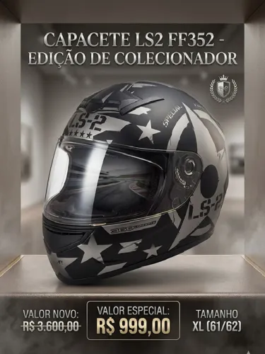 [EXCLUSIVO] Capacete LS2 FF352 - Edição de Colecionador (Pintura Rara) - Tamanho 61/62