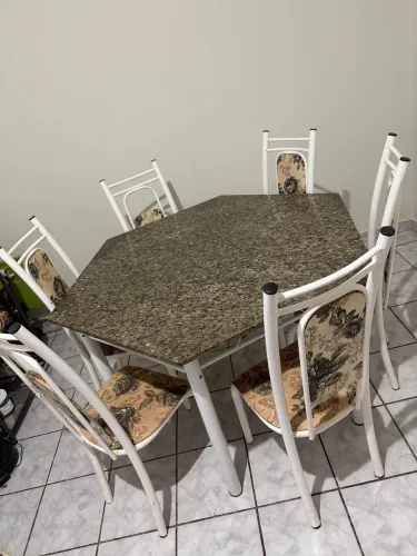 Mesa 6 lugares no mármore