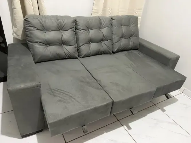 Sofá Retrátil 03 Lugares Novo - (Promoção de Fábrica)