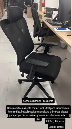 Cadeira presidente ergonômica