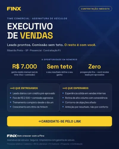 Vendedor Interno PJ - Ribeirão Preto 