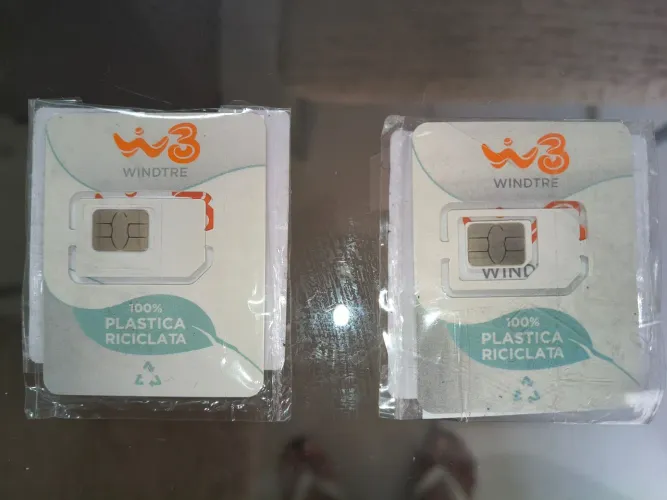 2 Chips Wind 3 - Europa, comprado na Itália 200 GB cada um válidos até 02 agosto,