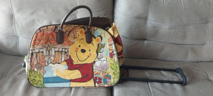 Mala com roda ursinho pooh, disney, nova