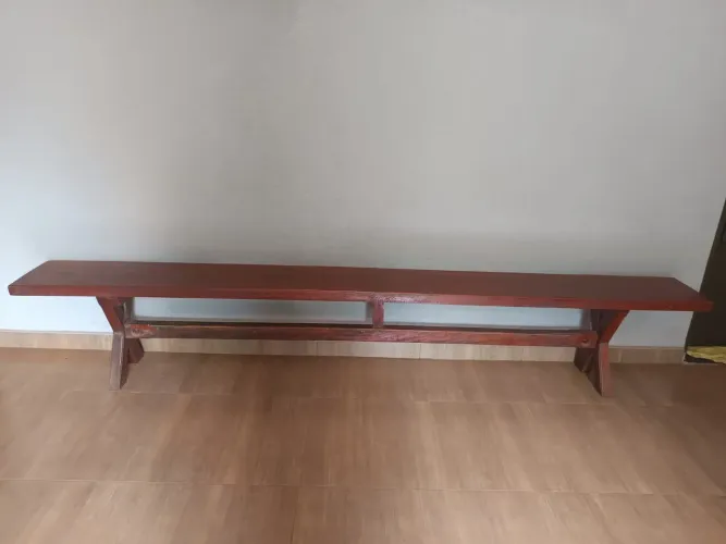 vendo bancos de madeira maciça 3 metros comprimento