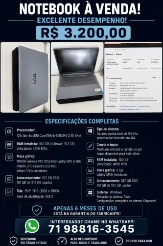 Notebook de última geração 