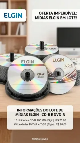 CD-R e DVD-R Virgem Elgin