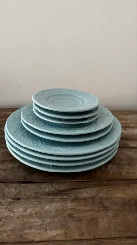 9 PRATOS CERÂMICA OXFORD
