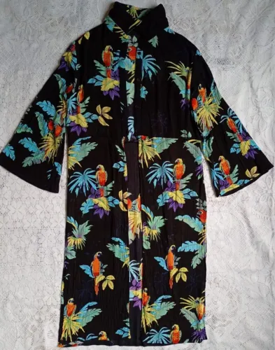 Saída Chemise Midi Estampa Tropical