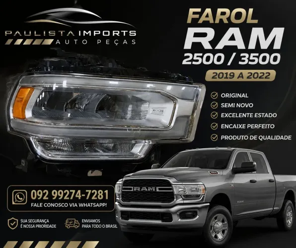 Farol Ram 2500 3500 2019 2020 2021 2022.
