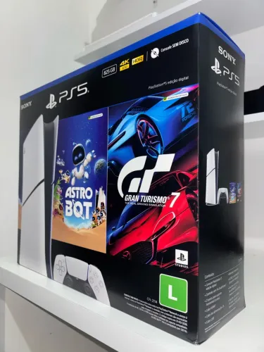 PS5 Slim Digital 825GB - Pacote ASTRO BOT e Gran Turismo 7