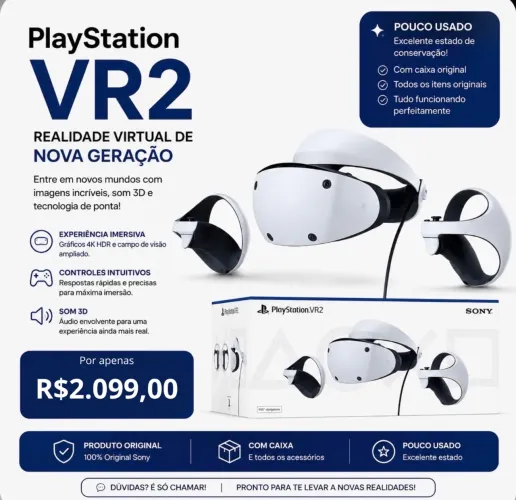 Óculos de realidade virtual VR2