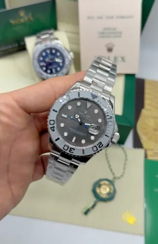 Rolex Yatch Master Automático Cinza