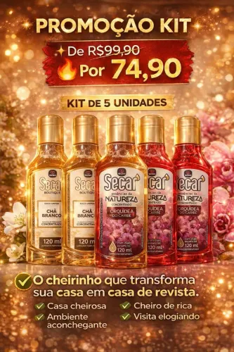 5 unidades do limpador perfumado concentrado