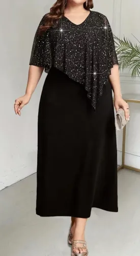 Vestido longo preto, tamanho G4