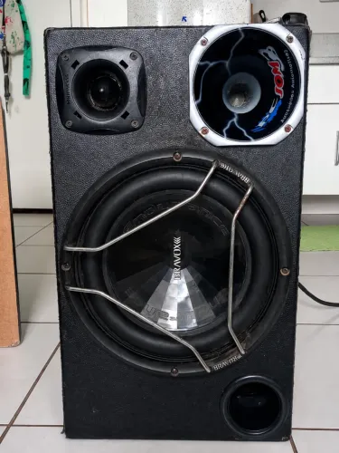 Som Automotivo Completo Bravox 12 + Roadstar Power Two