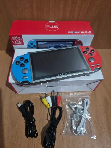 Console portátil retrô x7 Plus tela 5.1 vários jogos Novo