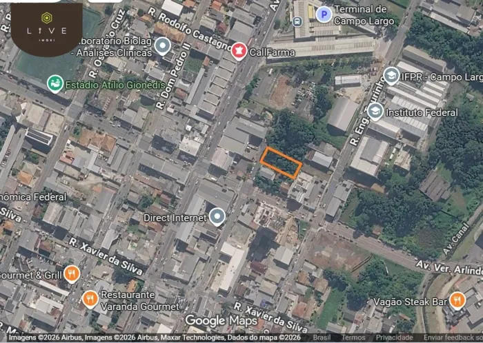 Terreno ZC 696m² com Potencial de Verticalização no Centro de Campo Largo.