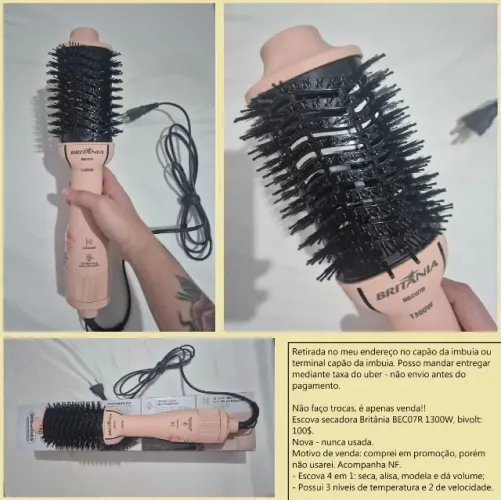 Escova secadora Britânia BEC07R bivolt nova