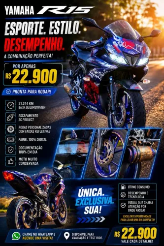 ? YAMAHA R15 - IMPECÁVEL | R$ 22.900