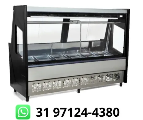 Balcão de Açougue 2M Preto Polar