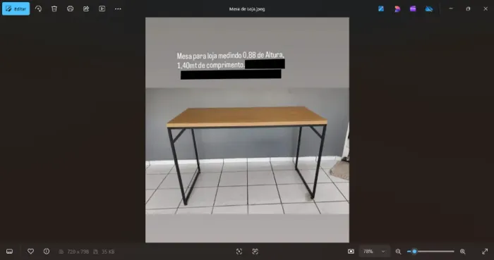 Mesa para loja