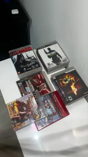 Lote 15 Jogos PS3 Originais + 7 Move 